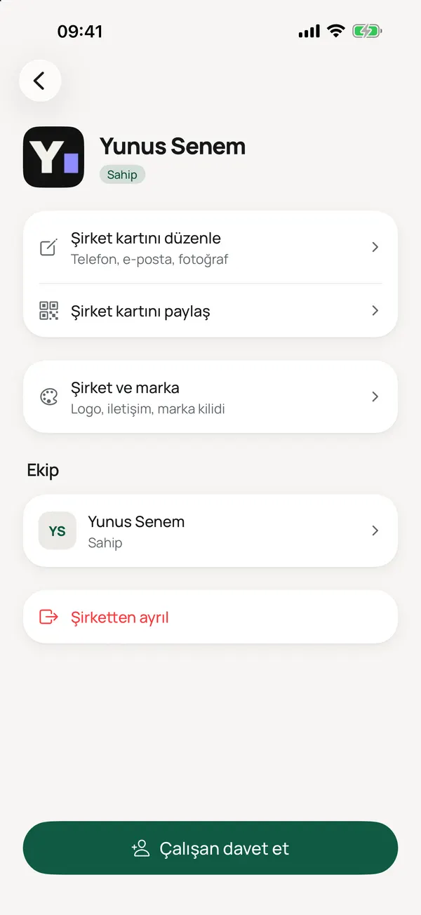 Minodo uygulamasında şirketin ve ekibin